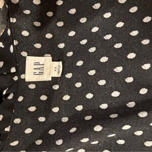 GAP Black Top with White Polka Dots